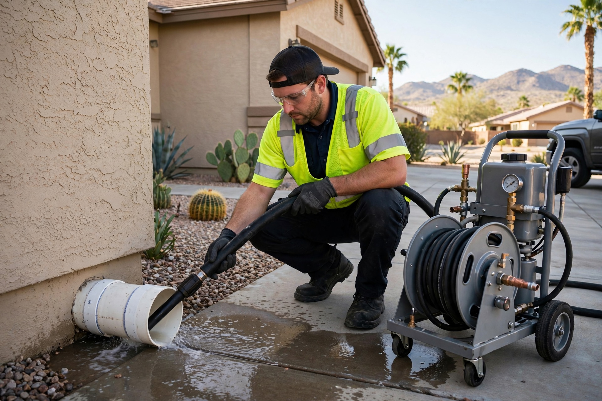 Residential Hydro Jetting in Tempe