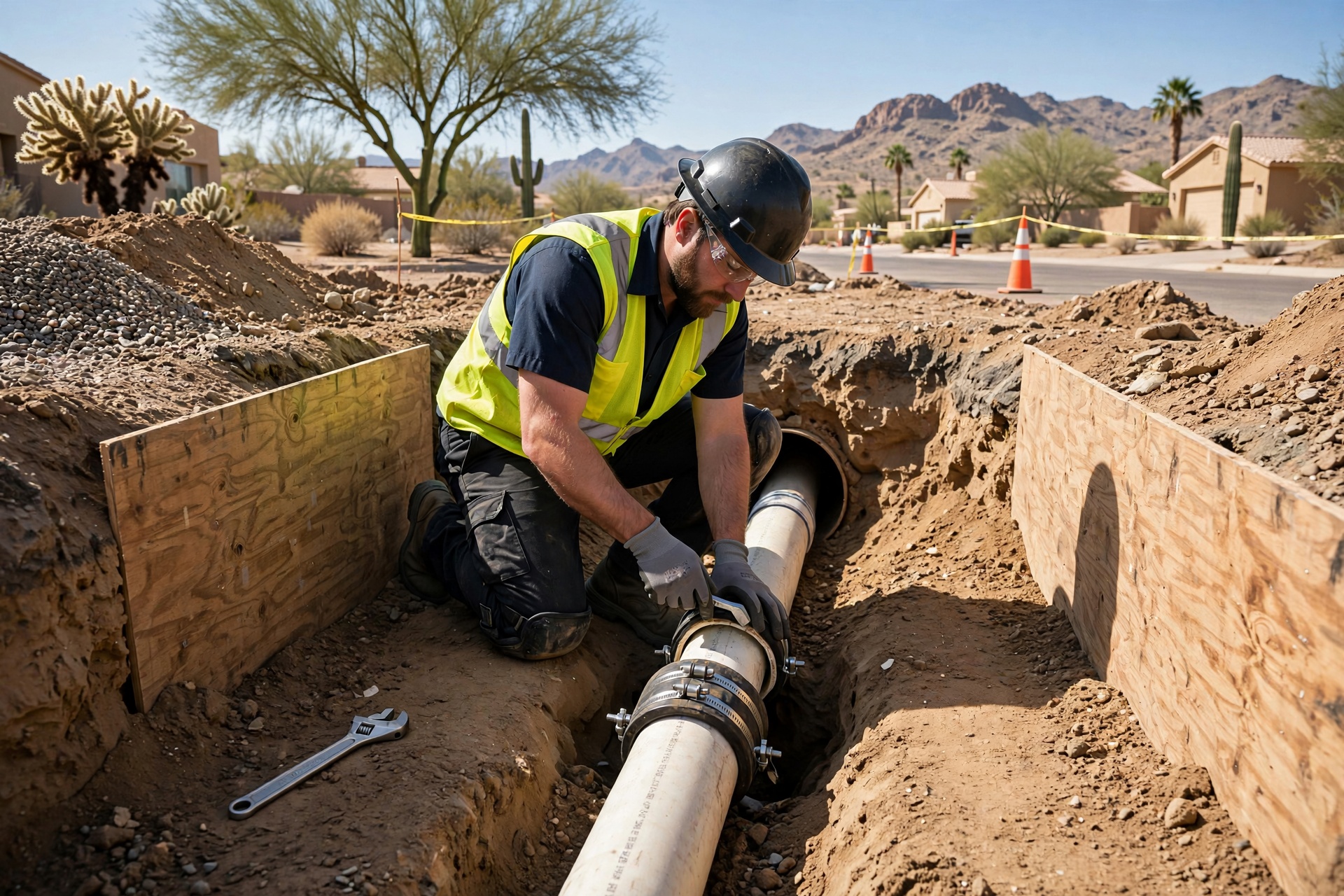 Sewer Line Belly Repair in Tempe